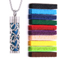 Aromatherapy diffuser necklace with interchangeable pads 