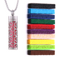 Aromatherapy diffuser necklace with interchangeable pads 