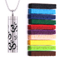 Aromatherapy diffuser necklace with interchangeable pads 