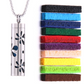 Aromatherapy diffuser necklace with interchangeable pads 