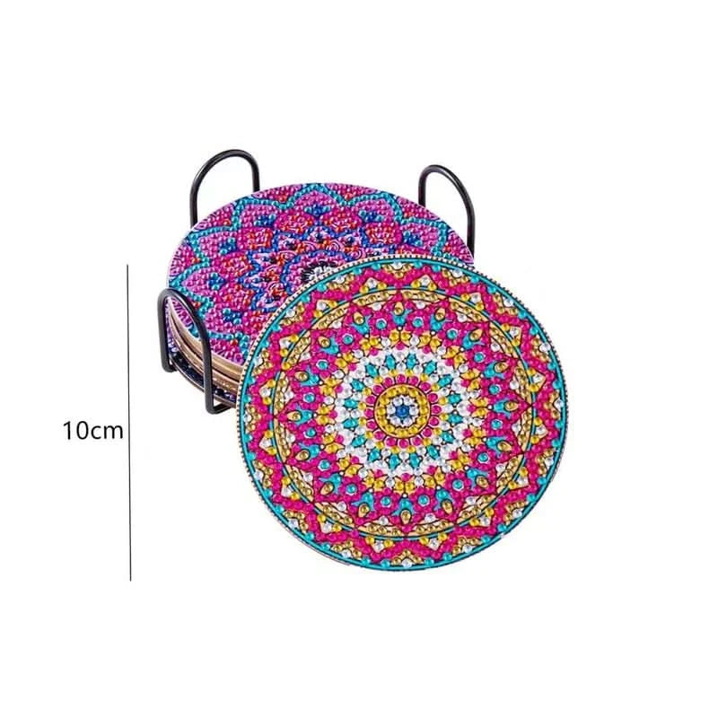 Set di sottobicchieri fai-da-te con strass 