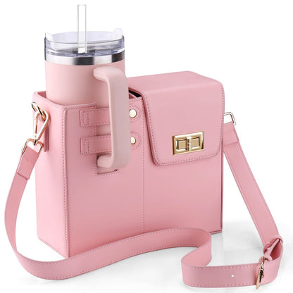 Chic bag with integrated cup holder for active women 