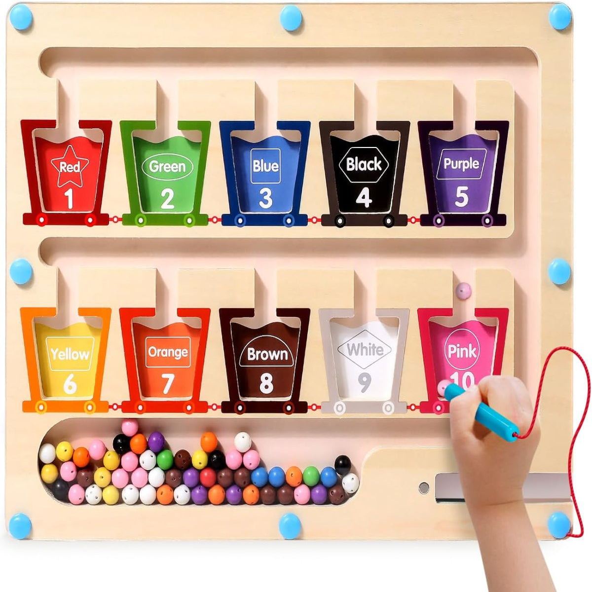 Učit se barvy zábavně s magnety 