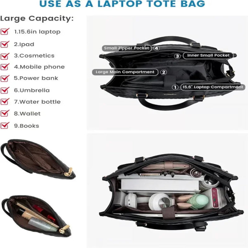 Elegante und funktionale 3-in-1-Arbeitstasche 