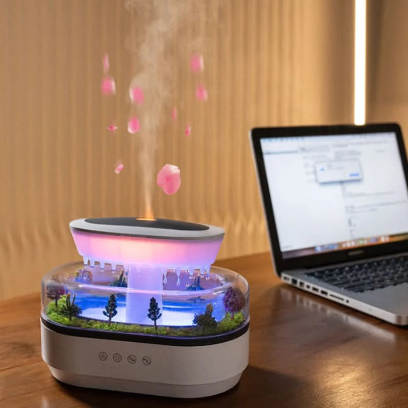 Regen-effect diffuser - geluid, nevel & sfeerverlichting 
