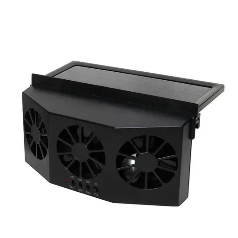 Ventilador solar para coche con recarga USB — Negro, foto 12