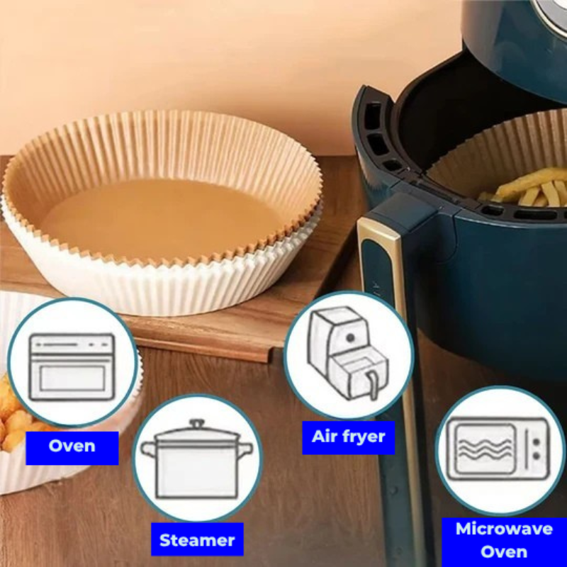 Carta da forno pratica per friggitrice ad aria – Pulizia e risparmio di tempo 