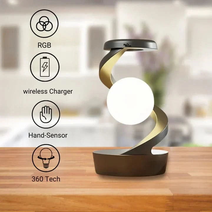 Lampada LED di design con caricatore wireless integrato 