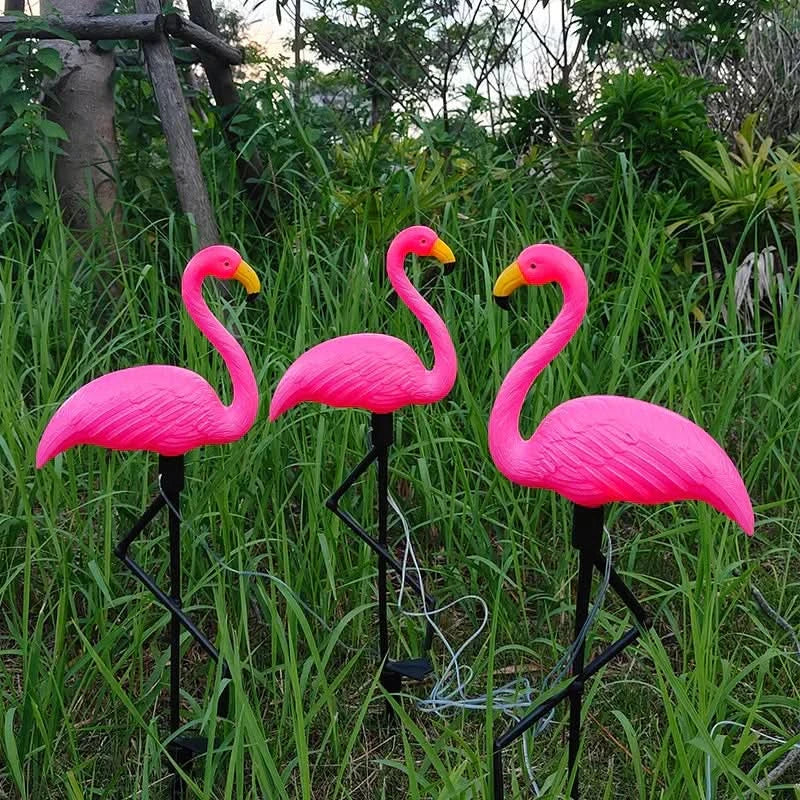 Flamingo Rosa luminoso solare – Giardino magico di notte 