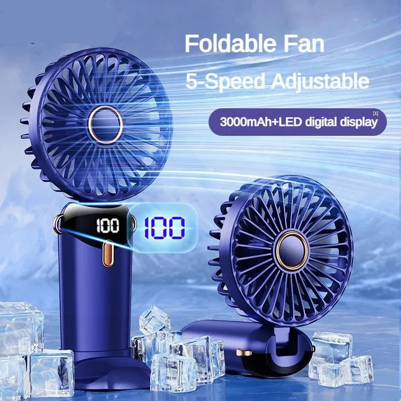 Powerful mini fan with smart LED display 