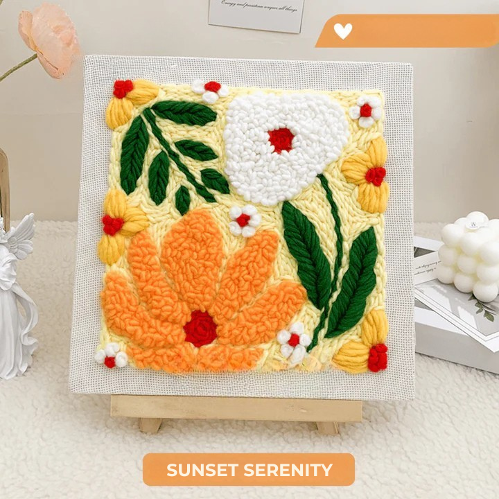 Punch needle embroidery kit 