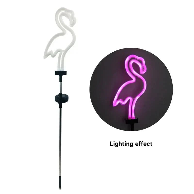 Flamingo Rosa luminoso solare – Giardino magico di notte 