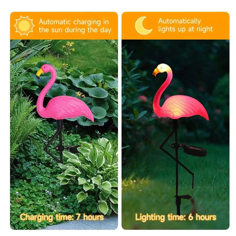 Flamingo Rosa luminoso solare – Giardino magico di notte 