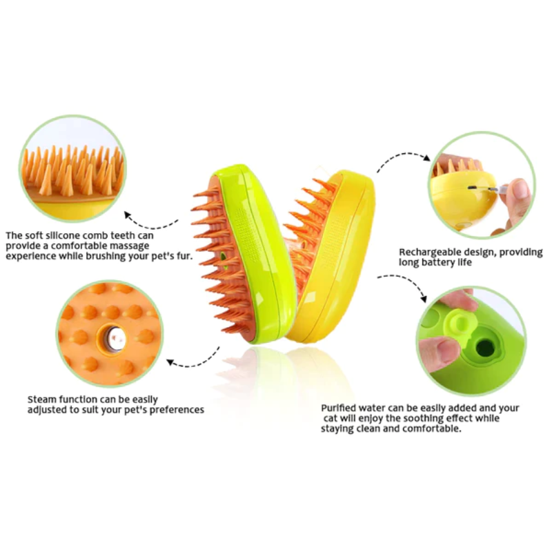 Brosse vapeur multifonction pour un toilettage parfait de votre animal