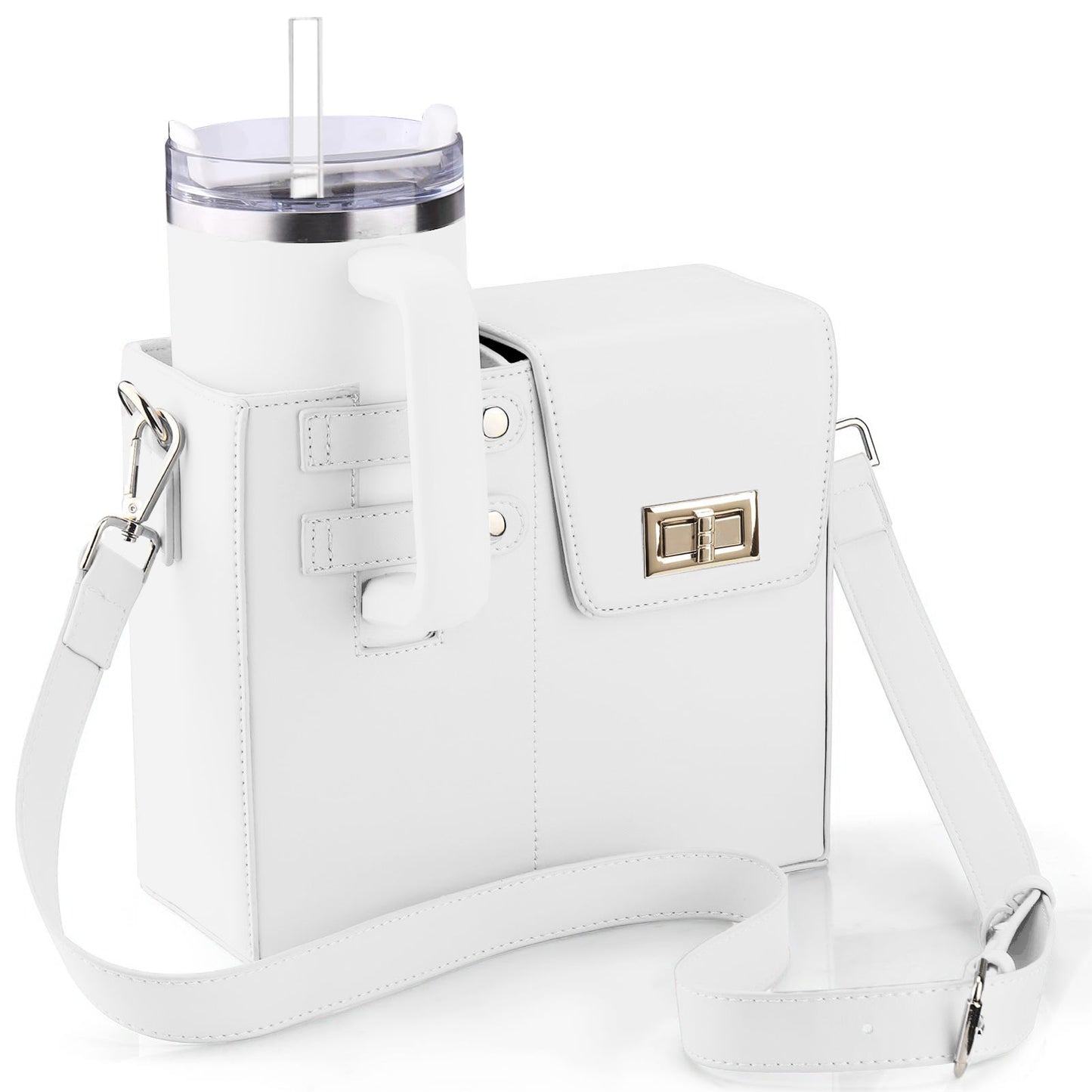 Chic bag with integrated cup holder for active women 