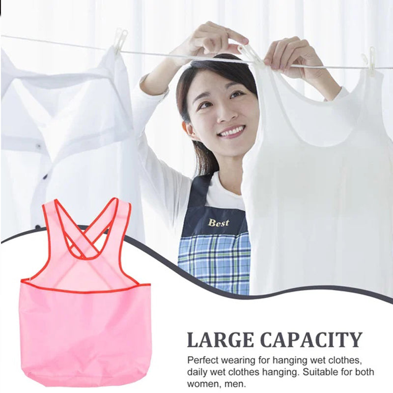 Laundry bag function apron - Practical and adjustable 