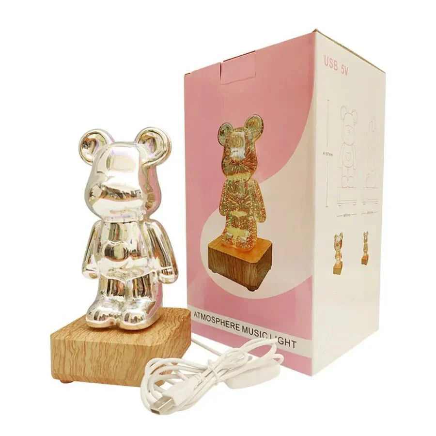 3D bear decorative lamp with fairy light 