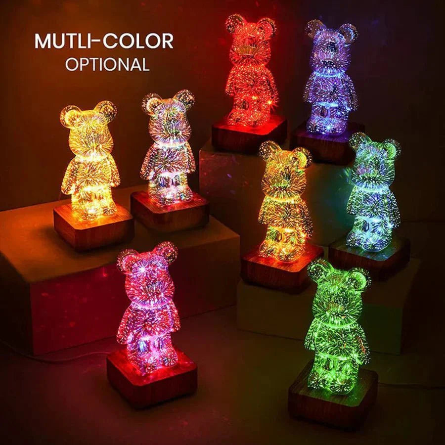3D bear decorative lamp with fairy light 
