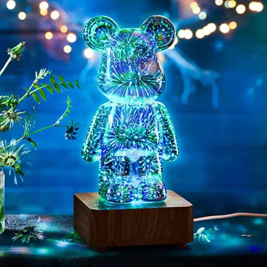 3D bear decorative lamp with fairy light 